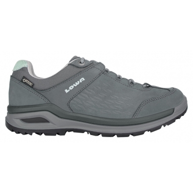 Lowa Hiking-Travel Shoes Locarno Low GTX (All-Terrain, Nubuck Leather, Waterproof) Graphite Grey/Jade Women